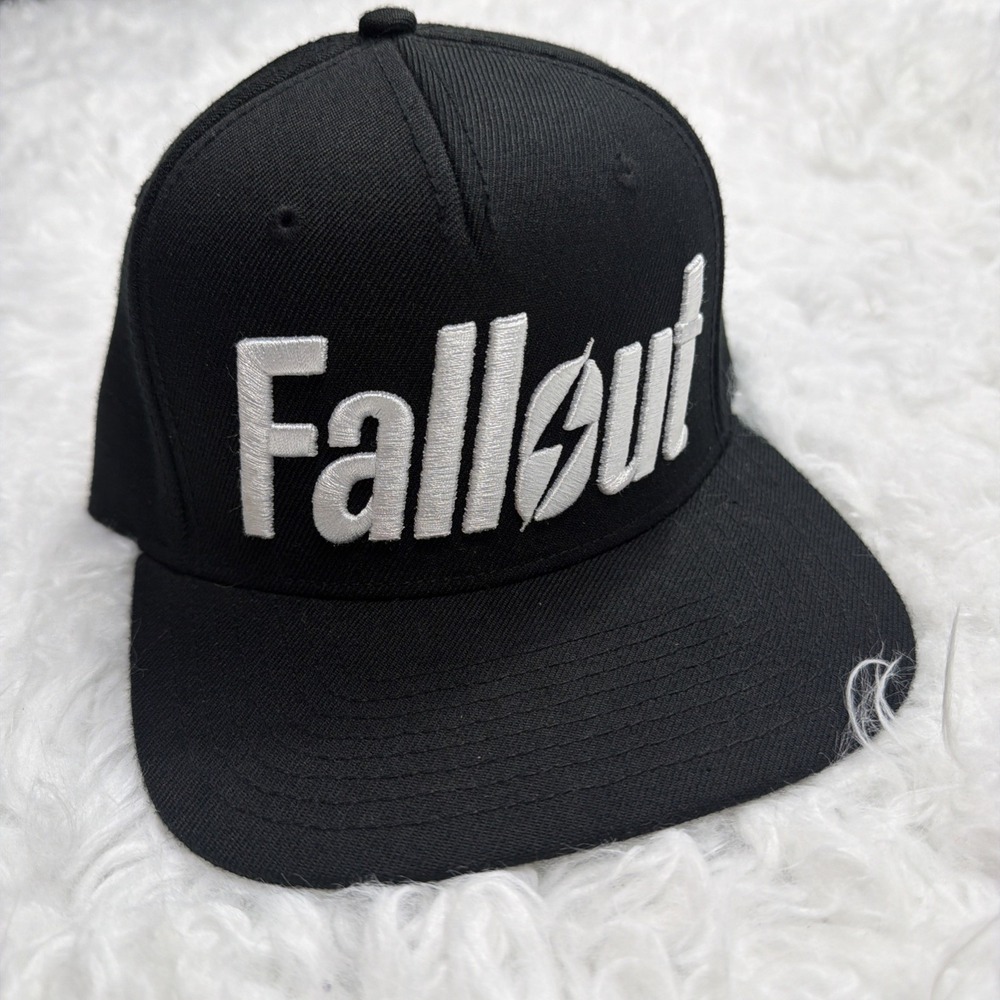 Fallout Hat Mens Black Cap Adjustable SnapBack Bethesda New Vegas Nuka Cola Game